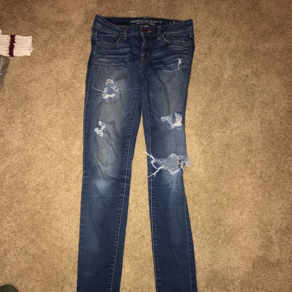 Distressed jeans